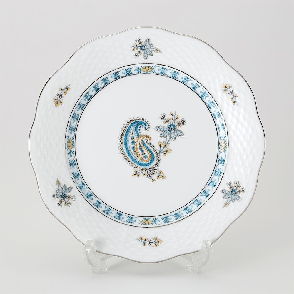 ヘレンド ペイズリー ターコイズ プラチナ BUTTQ-PT 00517-0-00 プレート 19cm