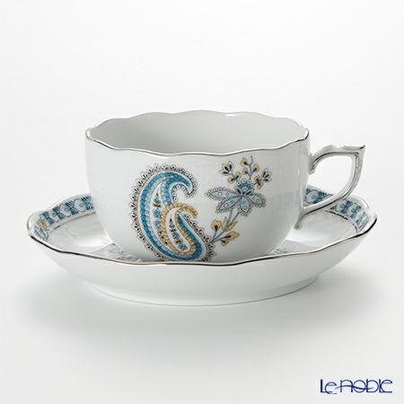 ヘレンド ペイズリー ターコイズ プラチナ BUTTQ-PT 00724-0-00 ティーカップ＆ソーサー 200ml