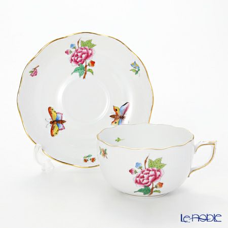 ヘレンド ヴィクトリア・花と蝶 LVF-1 0724-0-00 ティーカップ＆ソーサー 200ml