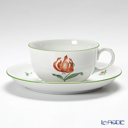 アウガルテン（AUGARTEN） ウィンナーフラワー（5089D） トルコユリ ティーカップ＆ソーサー（S） 200ml（001）