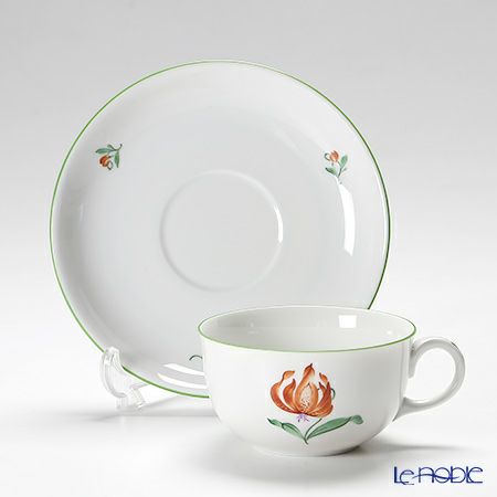 アウガルテン（AUGARTEN） ウィンナーフラワー（5089D） トルコユリ ティーカップ＆ソーサー（S） 200ml（001）