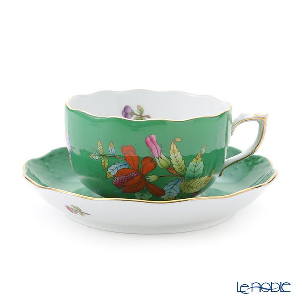 ヘレンド 緑のヴィクトリア VE-FV 00724-0-00 ティーカップ＆ソーサー 200ml