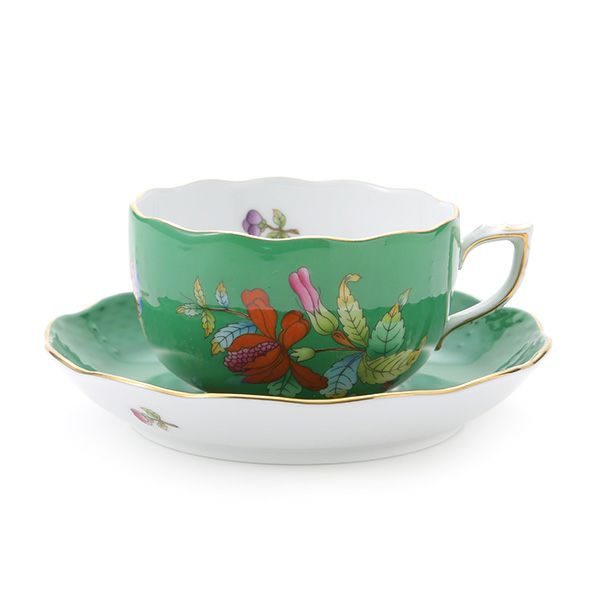 ヘレンド 緑のヴィクトリア VE-FV 00724-0-00 ティーカップ＆ソーサー 200ml
