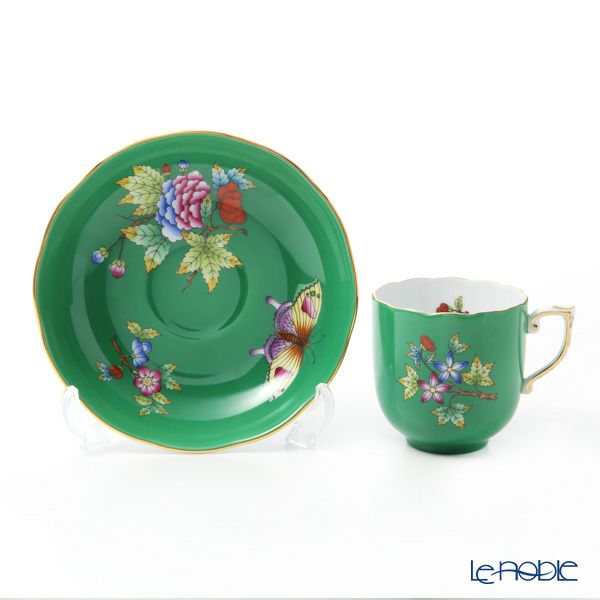 ヘレンド 緑のヴィクトリア VE-FV 20707-0-00 モカカップ＆ソーサー 150ml