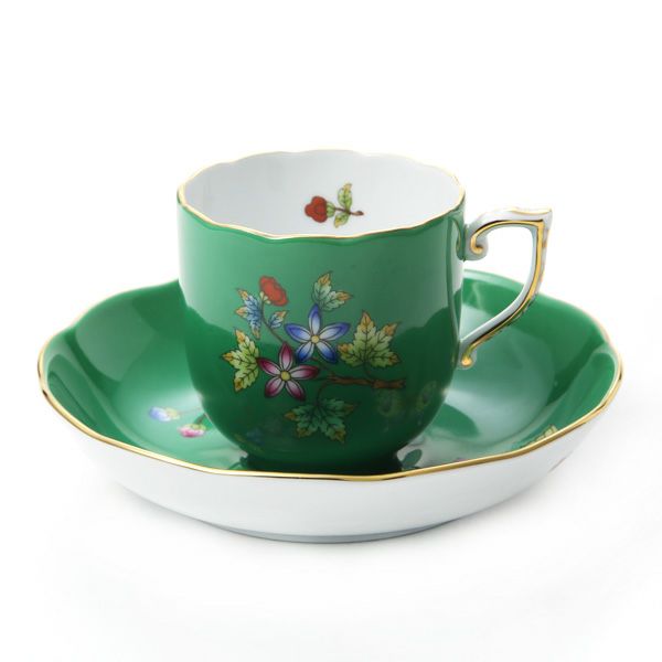 ヘレンド 緑のヴィクトリア VE-FV 20707-0-00 モカカップ＆ソーサー 150ml
