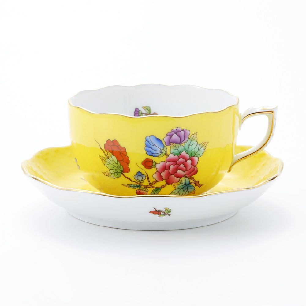 ヘレンド 黄のヴィクトリア VE-FJ 00724-0-00 ティーカップ＆ソーサー 200ml