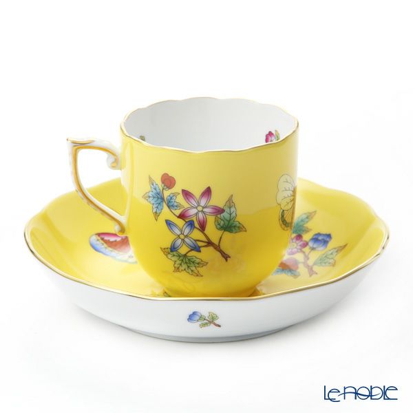 ヘレンド 黄のヴィクトリア VE-FJ 20707-0-00 モカカップ＆ソーサー 150ml