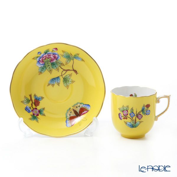 ヘレンド 黄のヴィクトリア VE-FJ 20707-0-00 モカカップ＆ソーサー 150ml