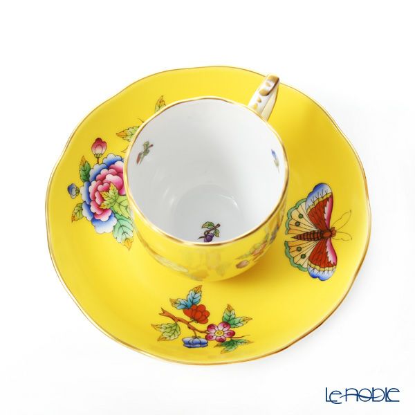 ヘレンド 黄のヴィクトリア VE-FJ 20707-0-00 モカカップ＆ソーサー 150ml