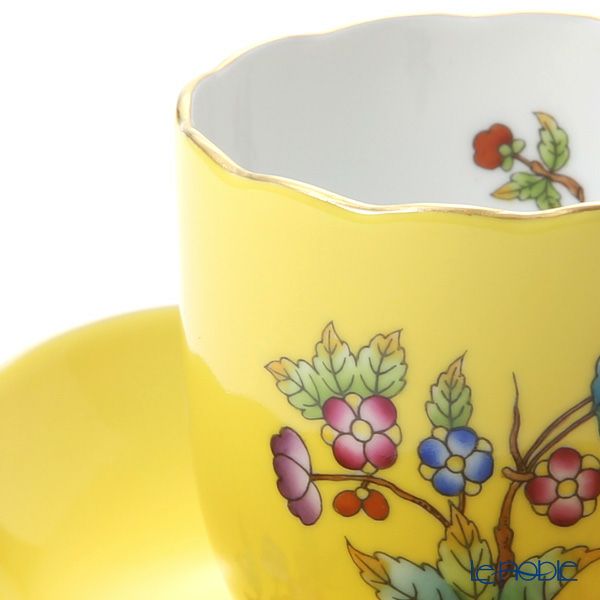 ヘレンド 黄のヴィクトリア VE-FJ 20707-0-00 モカカップ＆ソーサー 150ml