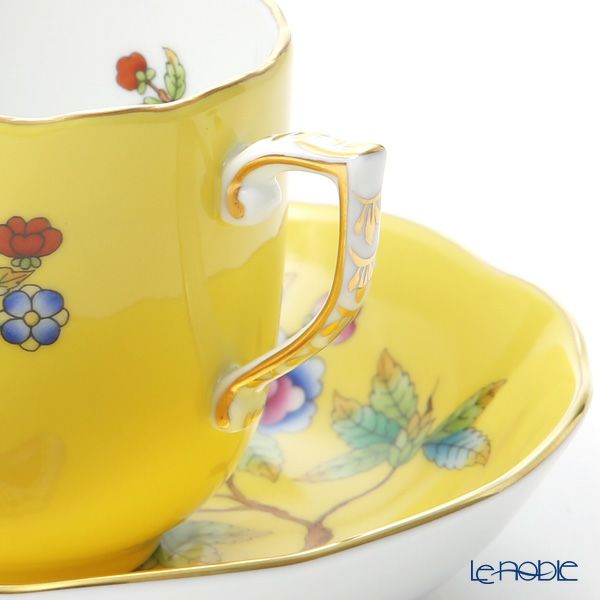 ヘレンド 黄のヴィクトリア VE-FJ 20707-0-00 モカカップ＆ソーサー 150ml