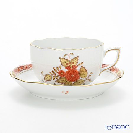 ヘレンド アポニーパーシモン（柿色）ゴールド 00724-0-00 ティーカップ＆ソーサー 200ml