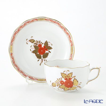 ヘレンド アポニーパーシモン（柿色）ゴールド 00724-0-00 ティーカップ＆ソーサー 200ml