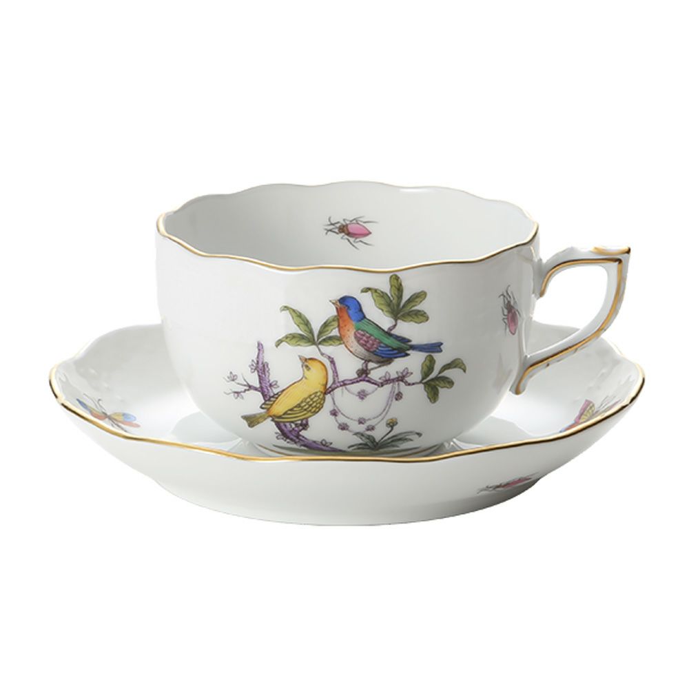 ヘレンド ロスチャイルドバード 多彩色 ROM-6 00724-0-00／724 ティーカップ＆ソーサー 200ml