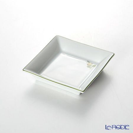 アウガルテン（AUGARTEN） プティットフルール（7096D） グリーン スクエアディッシュ 8×8cm（867）