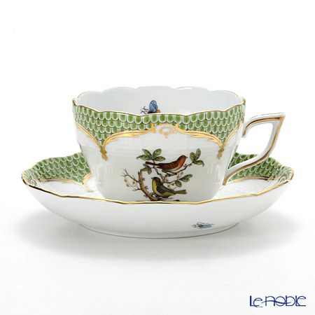ヘレンド ロスチャイルドバード グリーンスケール ROEV-3 00730-0-00 ティーカップ＆ソーサー（兼用） 200ml