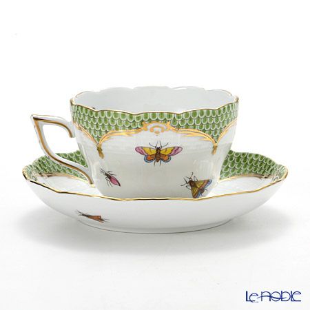 ヘレンド ロスチャイルドバード グリーンスケール ROEV-3 00730-0-00 ティーカップ＆ソーサー（兼用） 200ml