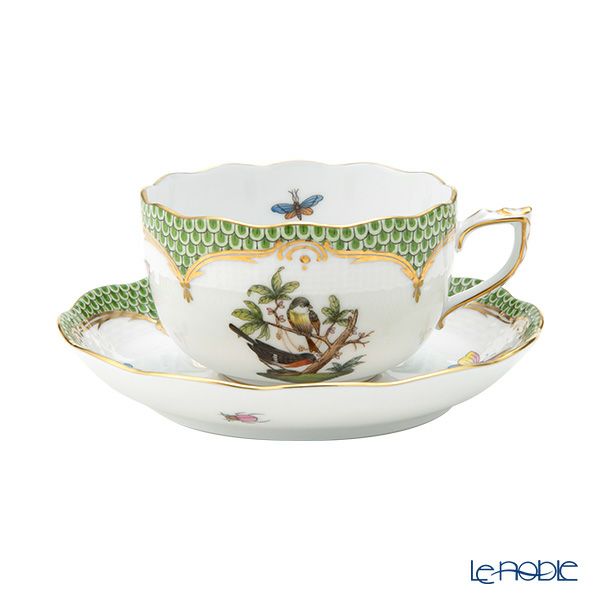 ヘレンド ロスチャイルドバード グリーンスケール ROEV-2 ティーカップ＆ソーサー 200ml 00724-0-00