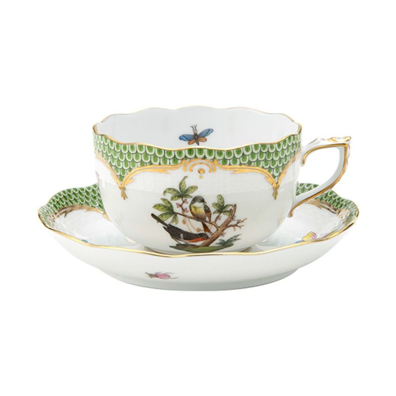 ヘレンド ロスチャイルドバード グリーンスケール ROEV-2 ティーカップ＆ソーサー 200ml 00724-0-00