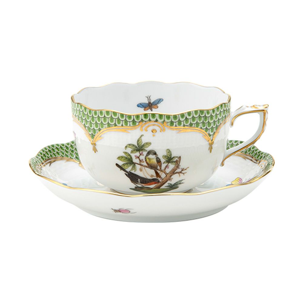 ヘレンド ロスチャイルドバード グリーンスケール ROEV-2 ティーカップ＆ソーサー 200ml 00724-0-00