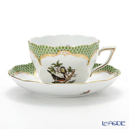 ヘレンド ロスチャイルドバード グリーンスケール ROEV-2 00730-0-00 ティーカップ＆ソーサー（兼用） 200ml