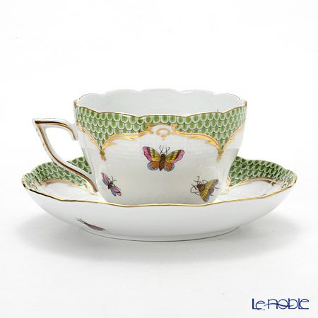 ヘレンド ロスチャイルドバード グリーンスケール ROEV-2 00730-0-00 ティーカップ＆ソーサー（兼用） 200ml