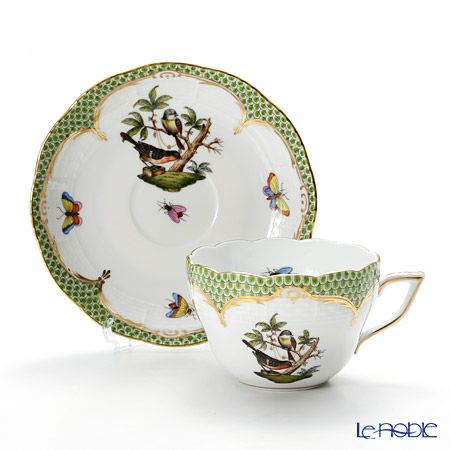 ヘレンド ロスチャイルドバード グリーンスケール ROEV-2 00730-0-00 ティーカップ＆ソーサー（兼用） 200ml