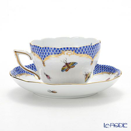 ヘレンド ロスチャイルドバード ブルースケール ROEB-4 00730-0-00 ティーカップ＆ソーサー（兼用） 200ml