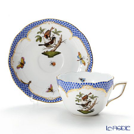 ヘレンド ロスチャイルドバード ブルースケール ROEB-4 00730-0-00 ティーカップ＆ソーサー（兼用） 200ml