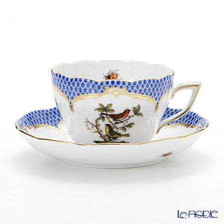 ヘレンド ロスチャイルドバード ブルースケール ROEB-3 00730-0-00 ティーカップ＆ソーサー（兼用） 200ml