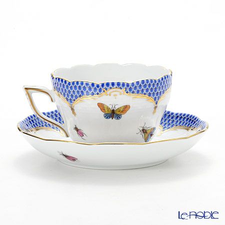 ヘレンド ロスチャイルドバード ブルースケール ROEB-3 00730-0-00 ティーカップ＆ソーサー（兼用） 200ml