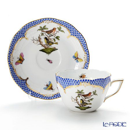 ヘレンド ロスチャイルドバード ブルースケール ROEB-3 00730-0-00 ティーカップ＆ソーサー（兼用） 200ml