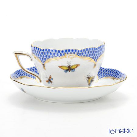 ヘレンド ロスチャイルドバード ブルースケール ROEB-2 00730-0-00 ティーカップ＆ソーサー（兼用） 200ml