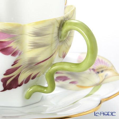 ヘレンド チューリップ TULIP-2 04746-0-00 ティーカップ＆ソーサー ワインレッド