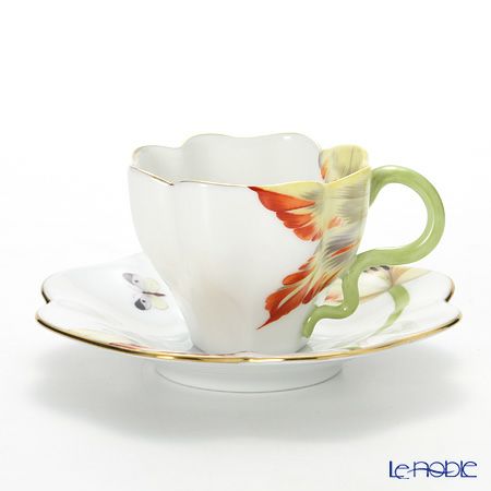 ヘレンド チューリップ TULIP-3 04746-0-00 ティーカップ＆ソーサー レッド