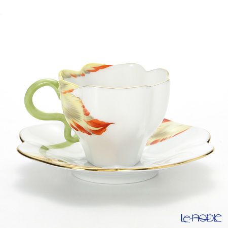 ヘレンド チューリップ TULIP-3 04746-0-00 ティーカップ＆ソーサー レッド