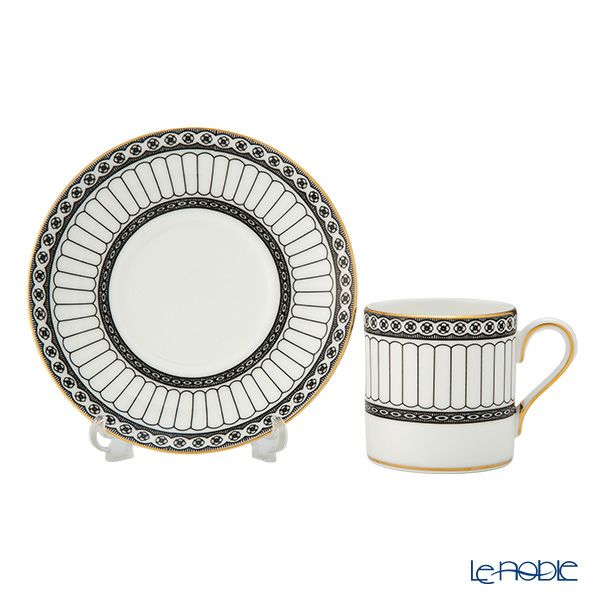 ウェッジウッド（Wedgwood） コロネードブラック コーヒーカップ＆ソーサー ボンド 100ml