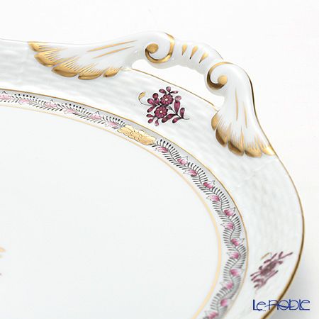 ヘレンド アポニーロイヤルダークピンク AP3-X1 00315-0-00 ケーキプラター 28.5cm