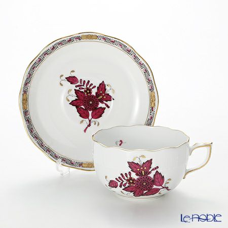 ヘレンド アポニーロイヤルダークピンク AP3-X1 00724-0-00 ティーカップ＆ソーサー 200ml