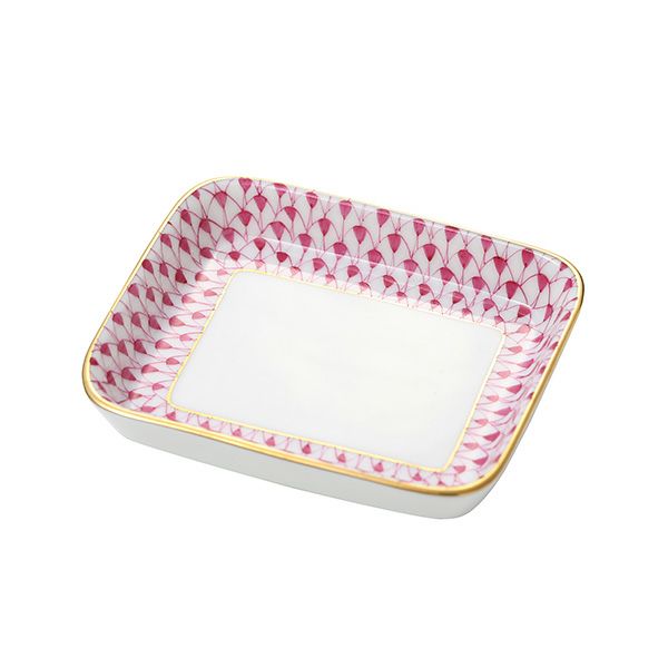ヘレンド エカイユピンク VHP オブロングトレイ 8.5×7cm 小皿／豆皿 07733-0-00