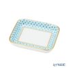 ヘレンド エカイユ ターコイズ VHTQ オブロングトレイ 8.5×7cm 小皿／豆皿 07733-0-00