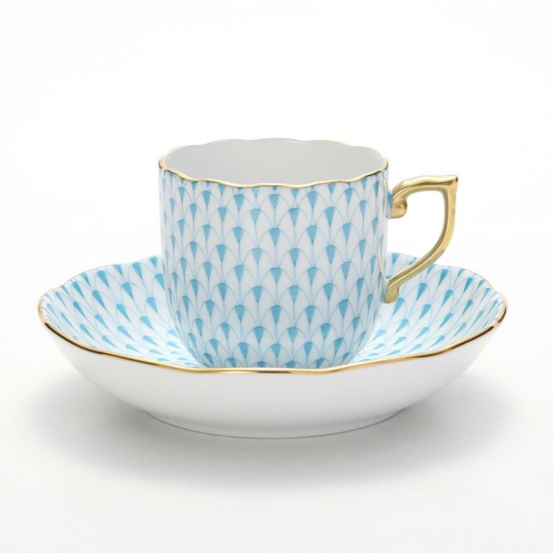 ヘレンド エカイユ ターコイズ VHTQ 20707-0-00 モカカップ＆ソーサー 150ml