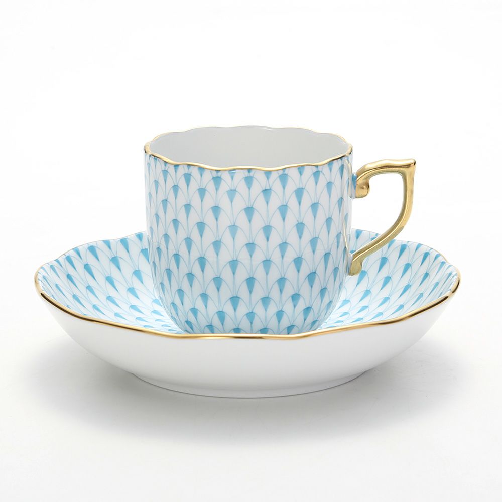 ヘレンド エカイユ ターコイズ VHTQ 20707-0-00 モカカップ＆ソーサー 150ml