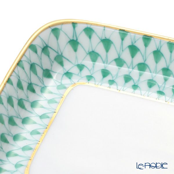 ヘレンド エカイユグリーン VHV オブロングトレイ 8.5×7cm 小皿／豆皿 07733-0-00