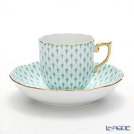ヘレンド エカイユ グリーン VHV 20707-0-00 モカカップ＆ソーサー 150ml