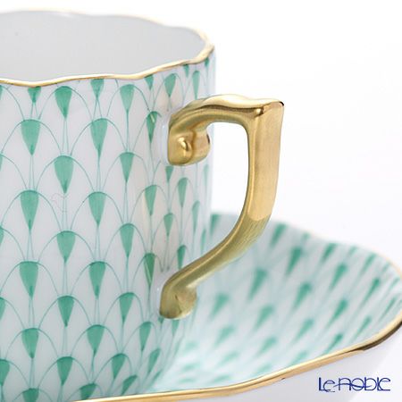 ヘレンド エカイユ グリーン VHV 20707-0-00 モカカップ＆ソーサー 150ml