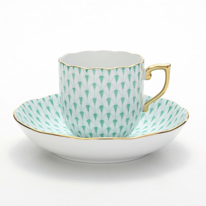 ヘレンド エカイユ グリーン VHV 20707-0-00 モカカップ＆ソーサー 150ml