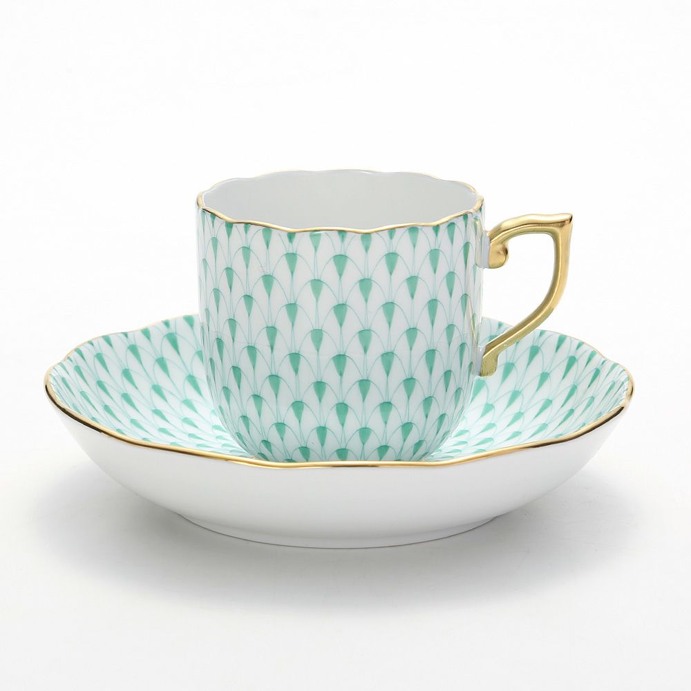 ヘレンド エカイユ グリーン VHV 20707-0-00 モカカップ＆ソーサー 150ml