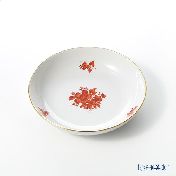 アウガルテン（AUGARTEN） マリアテレジア オレンジ（5098C） 野バラ ラウンドディッシュ 12.5cm（069）