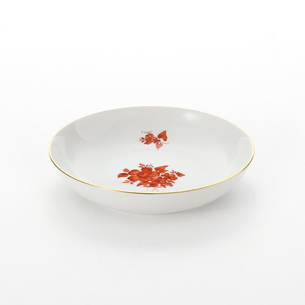 アウガルテン（AUGARTEN） マリアテレジア オレンジ（5098C） 野バラ ラウンドディッシュ 12.5cm（069）